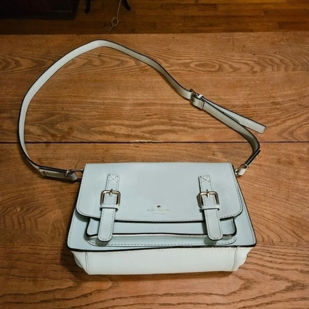 Kate Spade NY New York Scout Essex Crossbody Bag in Cy Blue Long Strap Leather